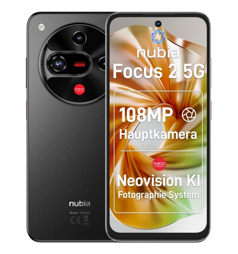 Nubia Focus 2 5G 17 cm (6.7") Doppia SIM USB tipo-C 8 GB 256 GB 5000 mAh Nero