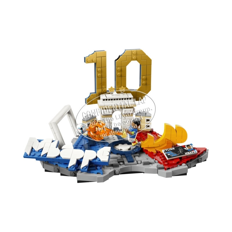 LEGO Editions 43013 Kylian Mbappé – Highlights Calcistici, Giocattolo 3D da Esposizione con Minifigure, Regalo Bambini da 10+