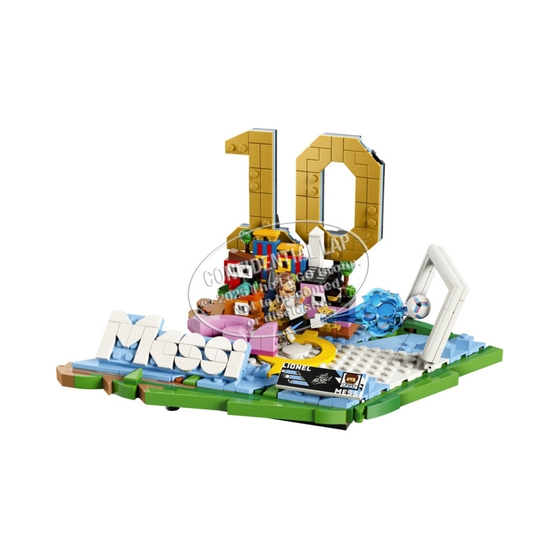 LEGO Editions 43011 Lionel Messi – Highlights Calcistici, Giocattolo 3D da Esposizione, Minifigure da Collezione, Regalo 10+