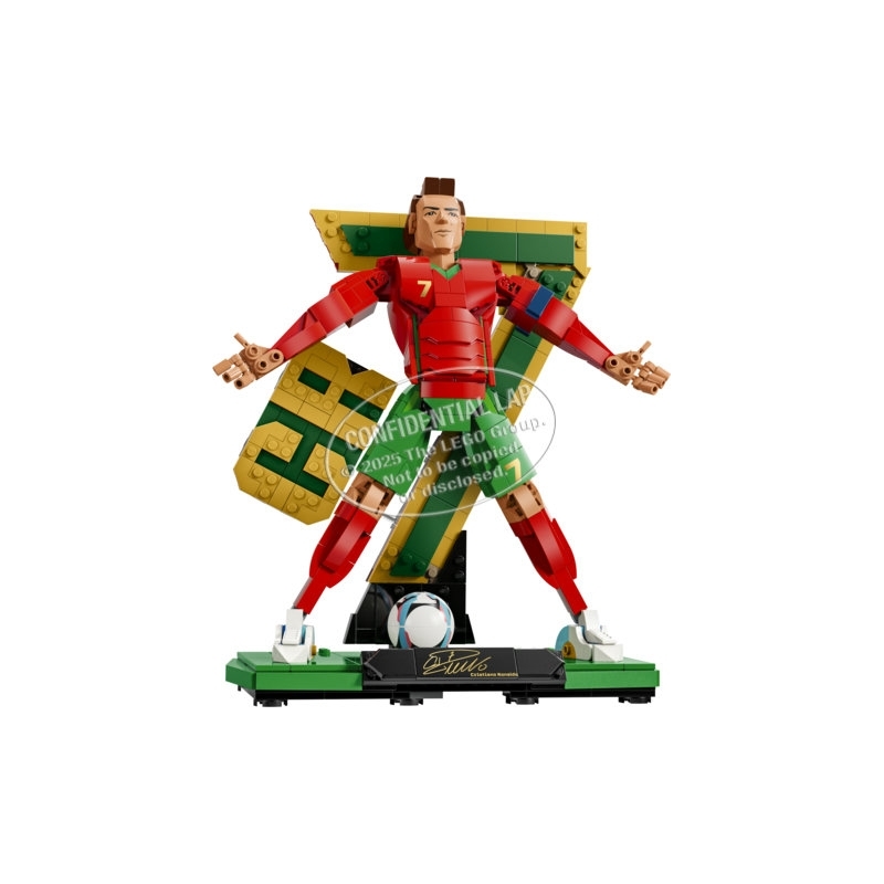 LEGO Editions 43016 Cristiano Ronaldo – Leggenda del Calcio, Action Figure Giocattolo 3D da Esposizione, Regalo Bambini 12+