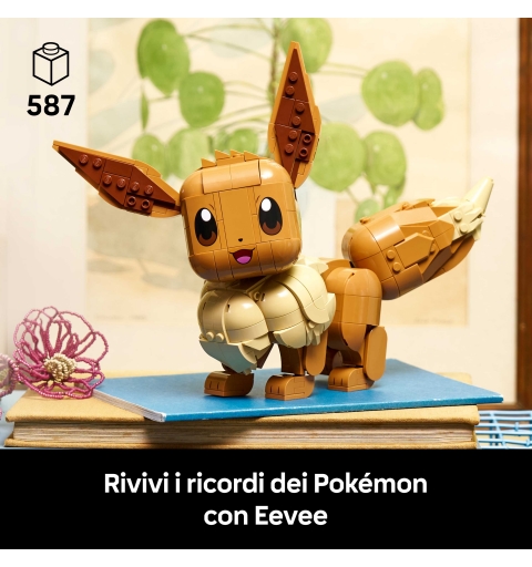 LEGO Pokémon 72151 Eevee, Kit Modellismo per Adulti dall'Anime, con Parti Snodabili, Decorazione Fai da Te, Regalo per Gamer