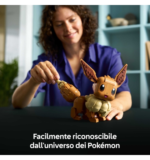 LEGO Pokémon 72151 Eevee, Kit Modellismo per Adulti dall'Anime, con Parti Snodabili, Decorazione Fai da Te, Regalo per Gamer