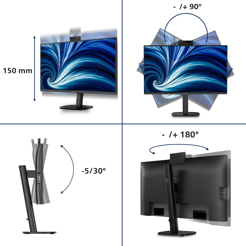 Philips 27B2N3500JH écran plat de PC 68,6 cm (27") 2560 x 1440 pixels Quad HD LCD Noir