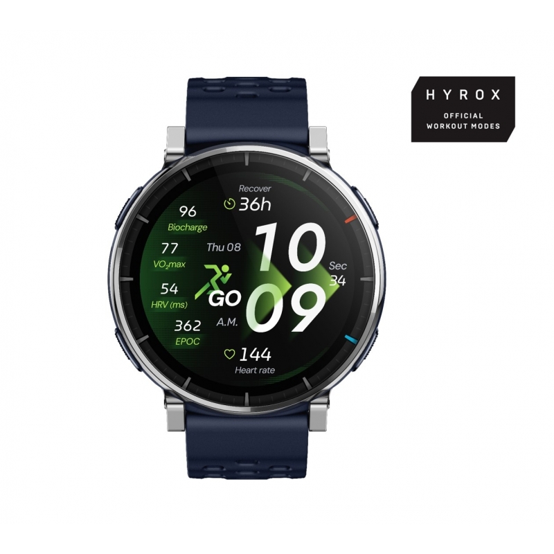 Amazfit W2558GL2N smartwatche et montre de sport 3,35 cm (1.32") AMOLED Numérique 466 x 466 pixels Écran tactile Argent GPS