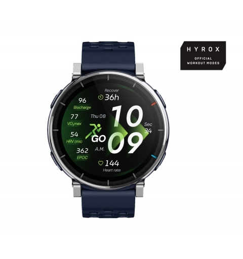 Amazfit W2558GL2N Smartwatch Sportuhr 3,35 cm (1.32") AMOLED Digital 466 x 466 Pixel Touchscreen Silber GPS