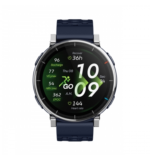 Amazfit W2558GL2N smartwatch sport watch 3.35 cm (1.32") AMOLED Digital 466 x 466 pixels Touchscreen Silver GPS (satellite)