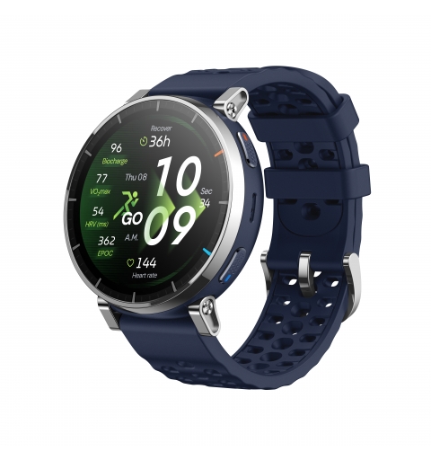 Amazfit W2558GL2N smartwatch sport watch 3.35 cm (1.32") AMOLED Digital 466 x 466 pixels Touchscreen Silver GPS (satellite)