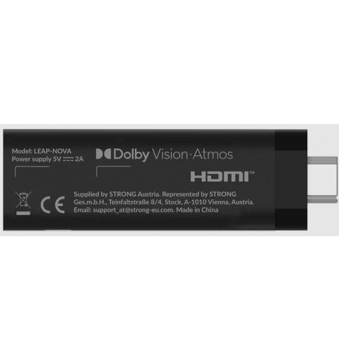 Strong LEAP NOVA Smart-TV-Dongle HDMI 4K Ultra HD Android Schwarz
