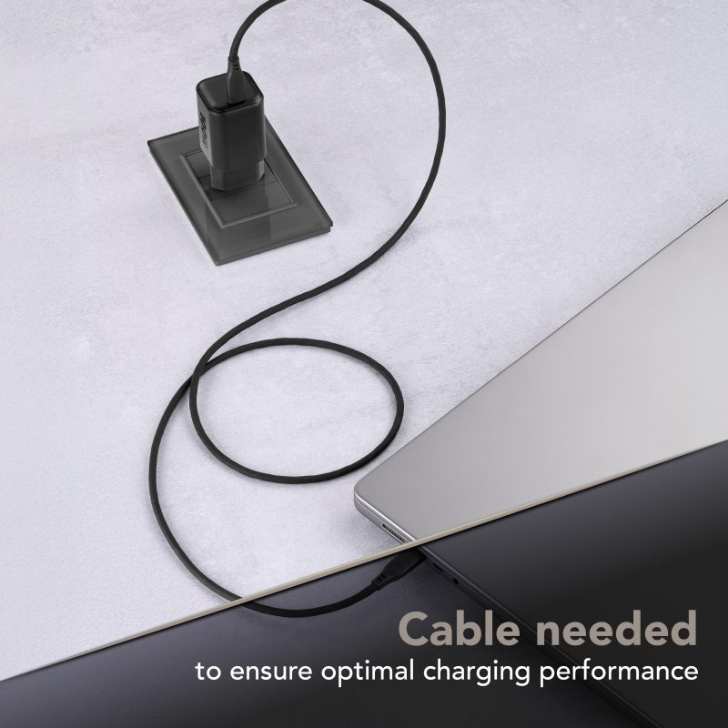 Cellularline ACH USB-C GaN+ 100W 100W wall charger with one USB-C port. Compatible with all USB-C devices smartphones,