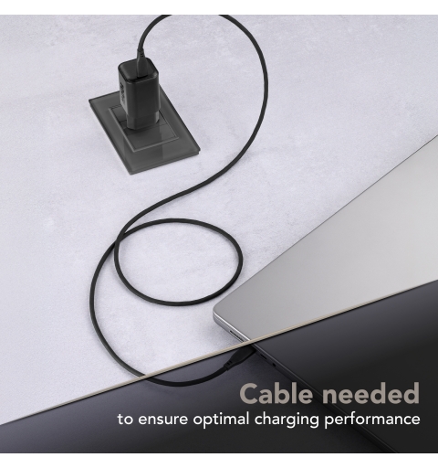 Cellularline ACH USB-C GaN+ 100W 100W wall charger with one USB-C port. Compatible with all USB-C devices smartphones,