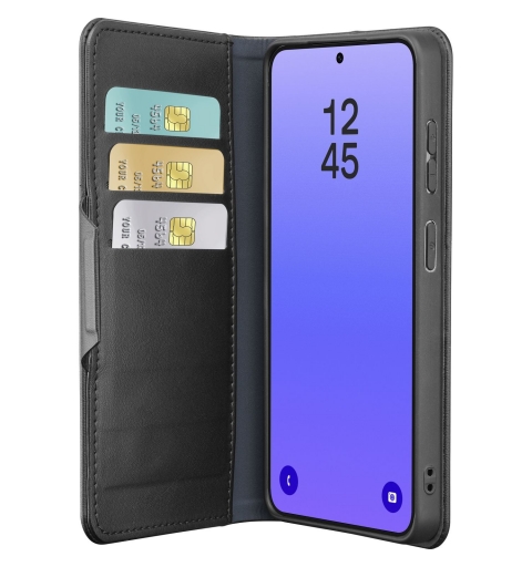 Cellularline Book Agenda 2 - Galaxy A37 Buchähnliche Hülle mit Lederoptik, Magnetverschluss, Standfunktion und RFID NFC-Schutz