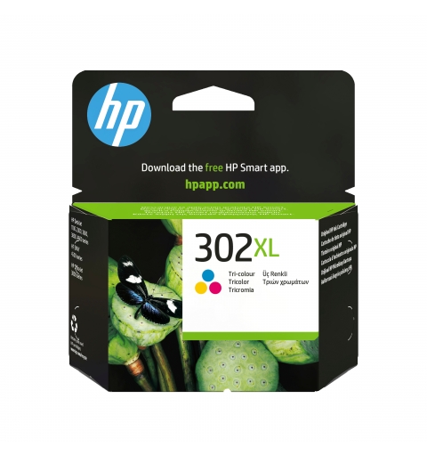 HP Cartucho de tinta original 302XL de alta capacidad tricolor