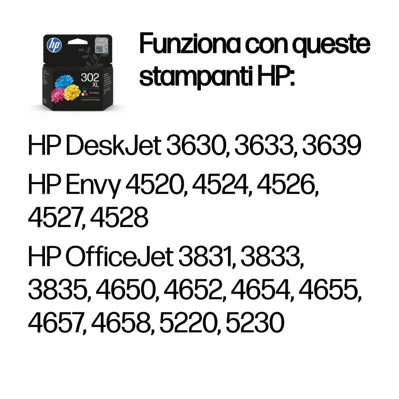 HP 302XL High Yield Tri-color Original Ink Cartridge