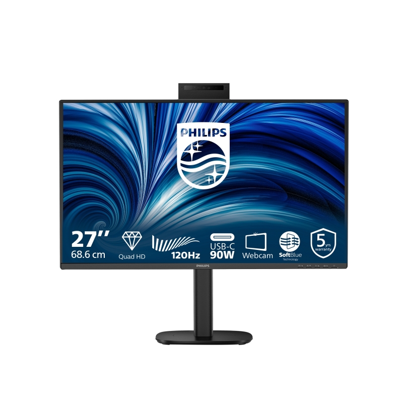 Philips 3000 series 27B2U3601H 00 Computerbildschirm 68,6 cm (27") 2560 x 1440 Pixel Quad HD LCD Schwarz