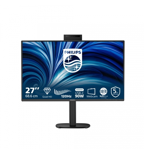 Philips 3000 series 27B2U3601H 00 computer monitor 68.6 cm (27") 2560 x 1440 pixels Quad HD LCD Black