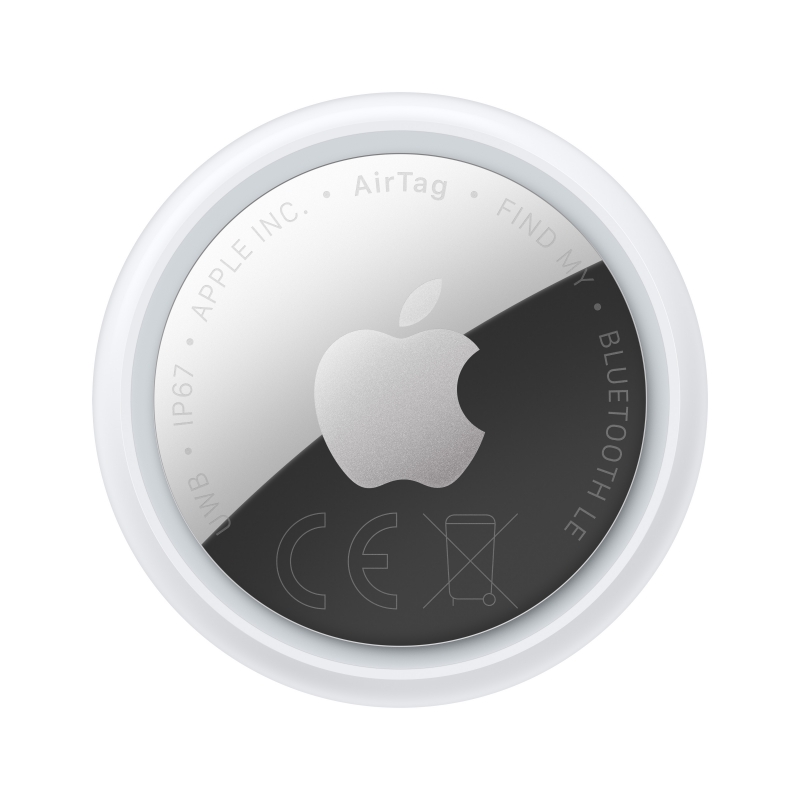 Apple AirTag Article Recherche Argent, Blanc