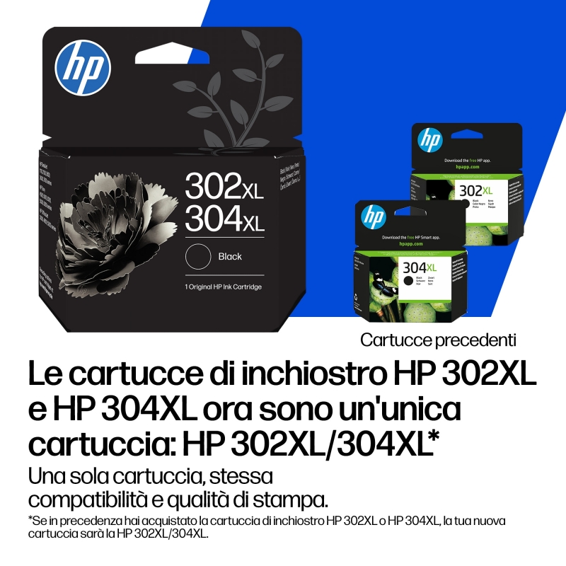 HP Cartuccia di inchiostro in tricromia originale 302Xç 304XL