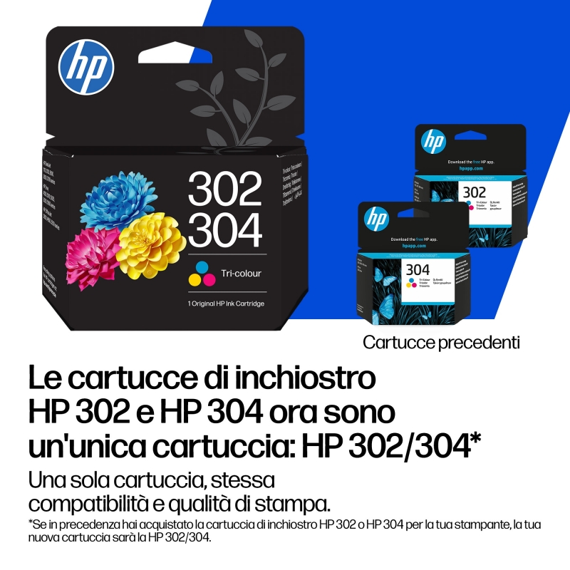 HP 302XL 304XL Cartouche d’encre trois couleurs authentique