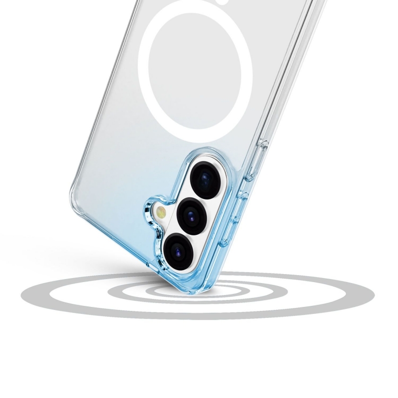 Cellularline Clear Mag - Galaxy S26+ Coque transparente ultra résistante avec bord en caoutchouc, compatible avec l’écosystème