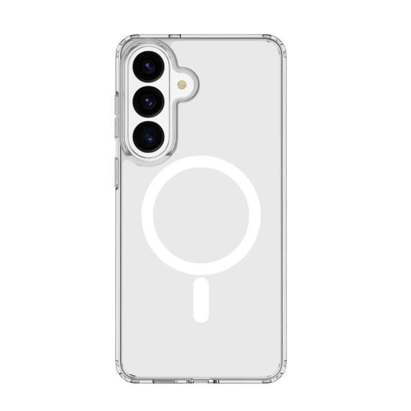 Cellularline Clear Mag - Galaxy S26+ Coque transparente ultra résistante avec bord en caoutchouc, compatible avec l’écosystème