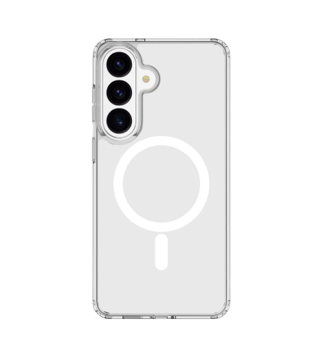 Cellularline Clear Mag - Galaxy S26+ Coque transparente ultra résistante avec bord en caoutchouc, compatible avec l’écosystème