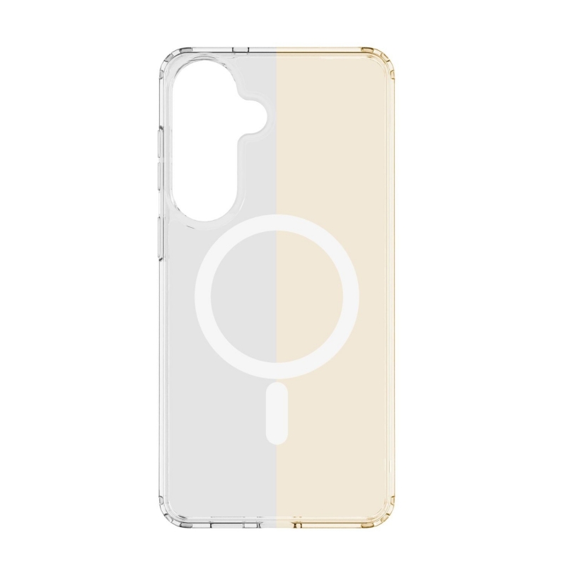 Cellularline Clear Mag - Galaxy S26+ Ultra-resistant transparent case with rubber edge, compatible with the Qi2 ecosystem and