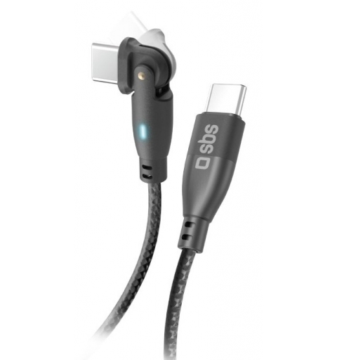SBS Flexi cable USB USB 2.0 1 m USB C 60 W Negro