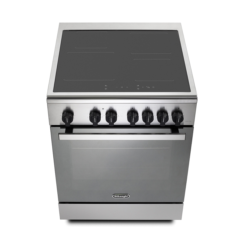 De’Longhi DMX 64 INL cucina Elettrico Piano cottura a induzione Nero, Acciaio inox