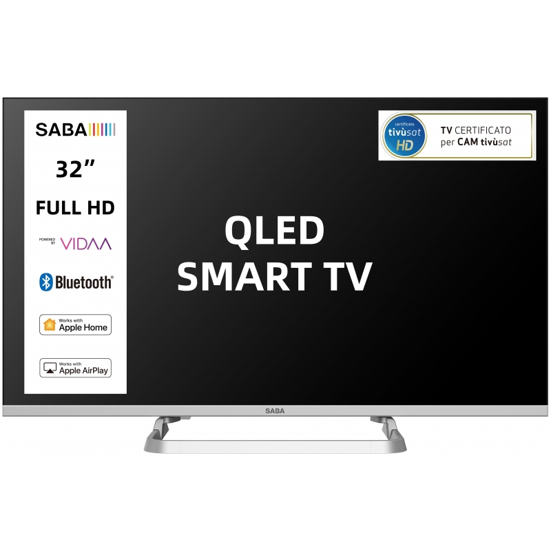 SABA SA32QM10VDA TV 81,3 cm (32") Full HD Smart TV Wifi Gris 200 cd m²