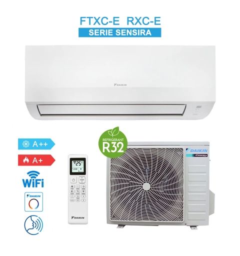 Daikin FTXC25E RXC25E Klimaanlage 9000BTU 2,5Kw Siesta Sensira 2026 Wifi A++/A+ Inverter R32 Weiß