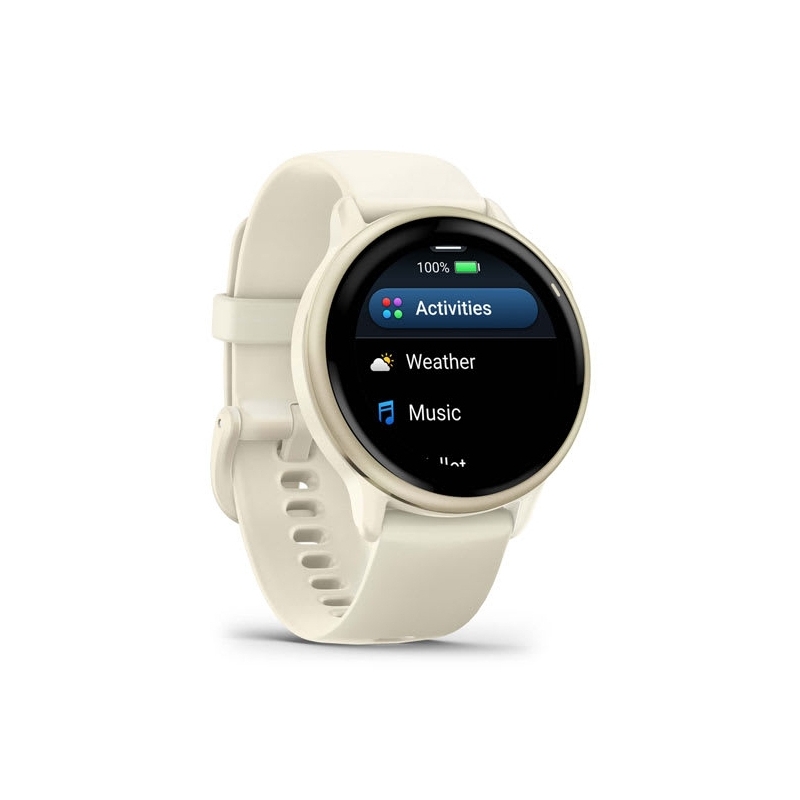 Garmin vívoactive 6 3,05 cm (1.2") AMOLED 42 mm Digital 390 x 390 Pixel Touchscreen Weiß WLAN GPS