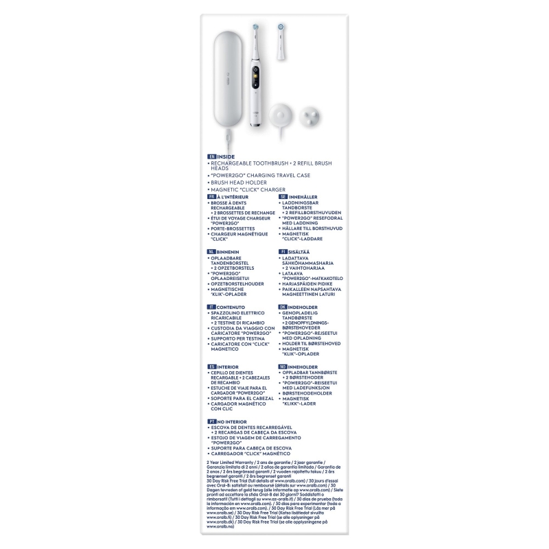 Oral-B iO 9S Adulte Brosse à dents rotative oscillante Blanc