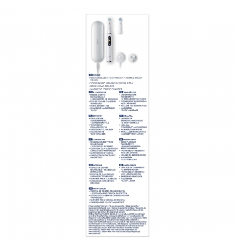 Oral-B iO 9S Adulte Brosse à dents rotative oscillante Blanc