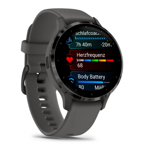 Garmin Venu 3S 3,05 cm (1.2") AMOLED 41 mm Digital 390 x 390 Pixel Touchscreen Grau WLAN GPS
