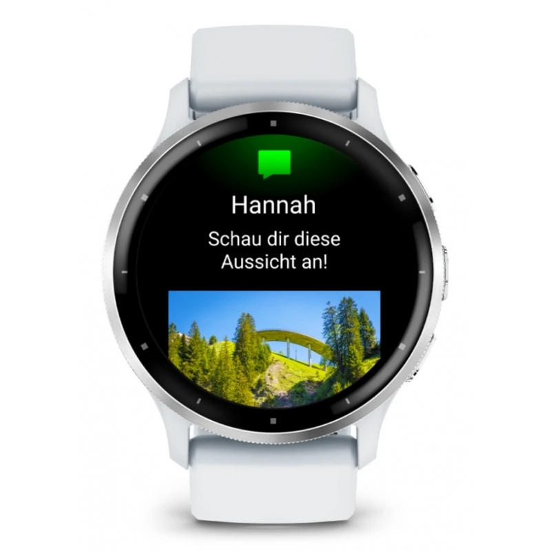 Garmin Venu 3 3,56 cm (1.4") AMOLED 45 mm Digital 454 x 454 Pixel Touchscreen Silber, Weiß WLAN GPS