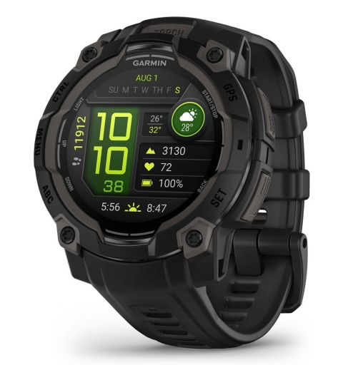 Garmin Instinct 3 AMOLED 3,05 cm (1.2") 45 mm Numérique 390 x 390 pixels Écran tactile Noir GPS (satellite)