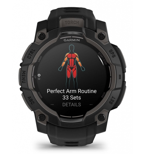 Garmin Instinct 3 AMOLED 3,05 cm (1.2") 45 mm Numérique 390 x 390 pixels Écran tactile Noir GPS (satellite)