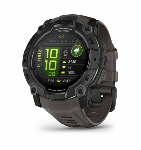 Garmin Instinct 3 AMOLED 3,3 cm (1.3") 50 mm Numérique 416 x 416 pixels Écran tactile Noir GPS (satellite)