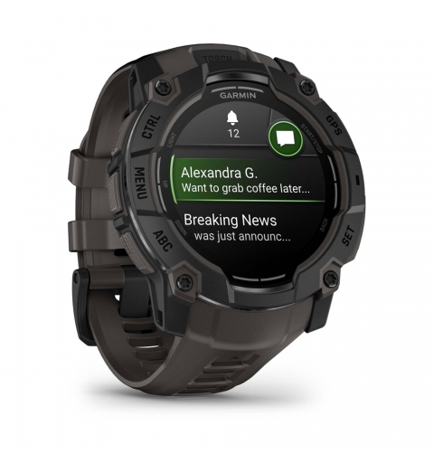 Garmin Instinct 3 AMOLED 3,3 cm (1.3") 50 mm Digital 416 x 416 Pixeles Pantalla táctil Negro GPS (satélite)