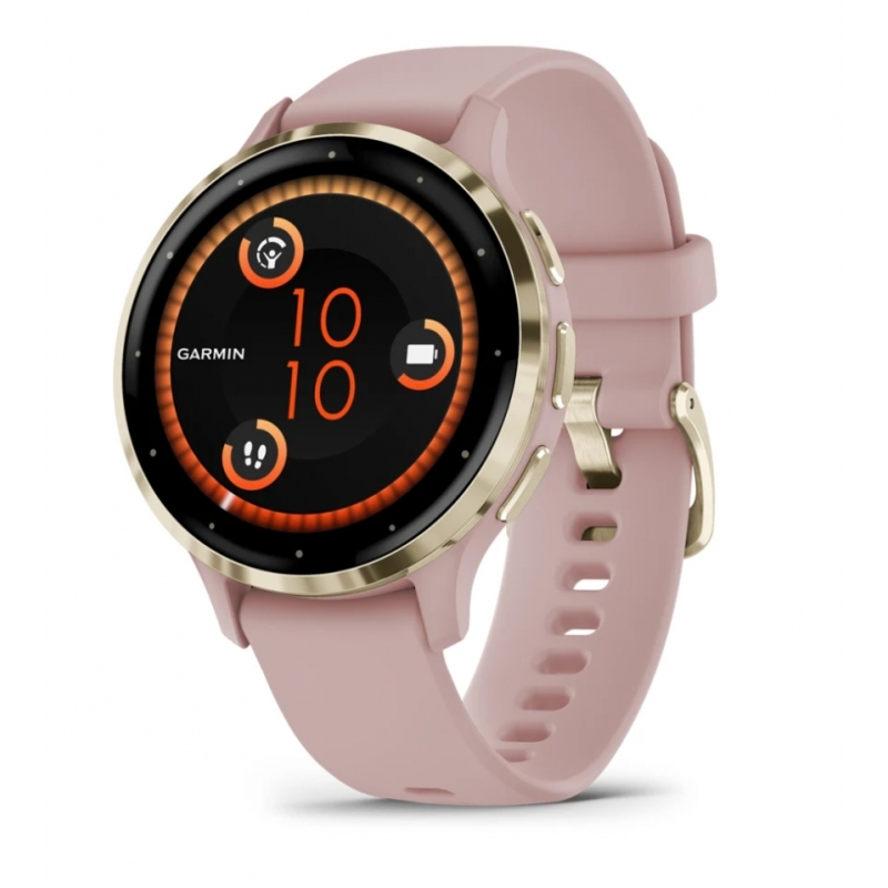 Garmin Venu 3S 3,05 cm (1.2") AMOLED 41 mm Digitale 390 x 390 Pixel Touch screen Oro, Rosa Wi-Fi GPS (satellitare)