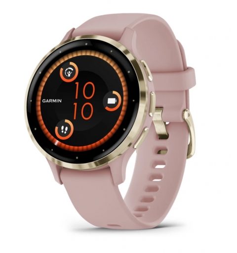 Garmin Venu 3S 3,05 cm (1.2") AMOLED 41 mm Numérique 390 x 390 pixels Écran tactile Or, Rose Wifi GPS (satellite)