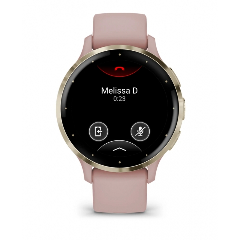 Garmin Venu 3S 3,05 cm (1.2") AMOLED 41 mm Numérique 390 x 390 pixels Écran tactile Or, Rose Wifi GPS (satellite)