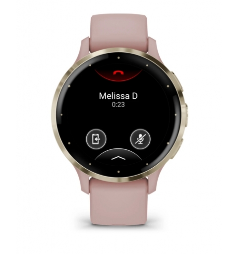 Garmin Venu 3S 3,05 cm (1.2") AMOLED 41 mm Numérique 390 x 390 pixels Écran tactile Or, Rose Wifi GPS (satellite)