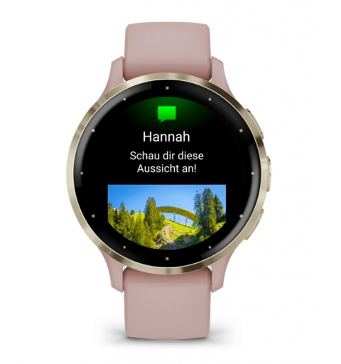 Garmin Venu 3S 3,05 cm (1.2") AMOLED 41 mm Digitale 390 x 390 Pixel Touch screen Oro, Rosa Wi-Fi GPS (satellitare)