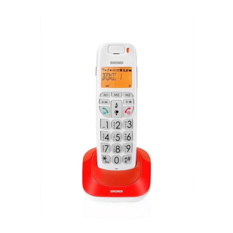 Brondi Bravo Bright Teléfono DECT Identificador de llamadas Rojo