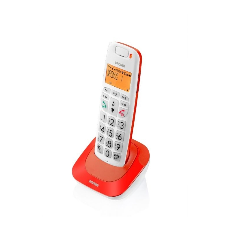 Brondi Bravo Bright Téléphone DECT Identification de l'appelant Rouge