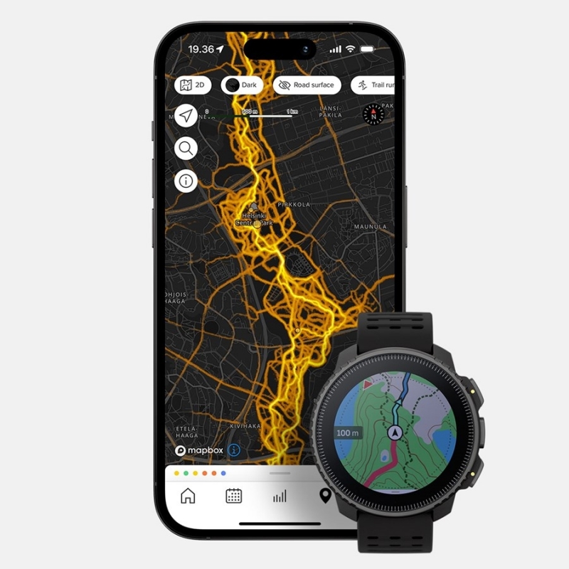 Suunto SS050862000 smartwatche et montre de sport 3,56 cm (1.4") Matricielle 49 mm 280 x 280 pixels Écran tactile Noir GPS