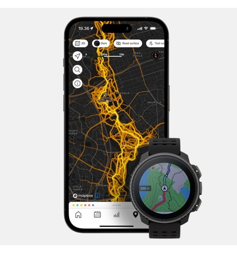 Suunto SS050862000 Smartwatch Sportuhr 3,56 cm (1.4") Punktmatrix 49 mm 280 x 280 Pixel Touchscreen Schwarz GPS