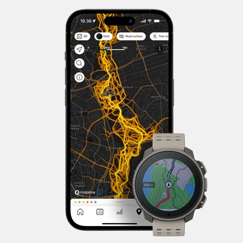 Suunto SS050860000 Smartwatch Sportuhr 3,56 cm (1.4") Punktmatrix 49 mm 280 x 280 Pixel Touchscreen Titan GPS