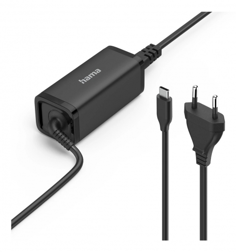 Hama 00200023 adaptador e inversor de corriente Interior 65 W Negro